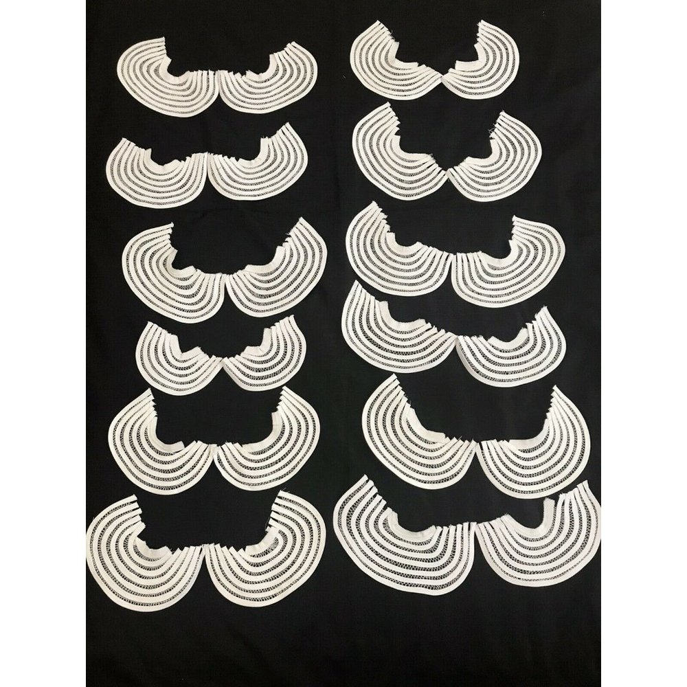 Cuello Punto Paris Para vestido niña muñeca Collars Doll Girl Dress Lot Of 12